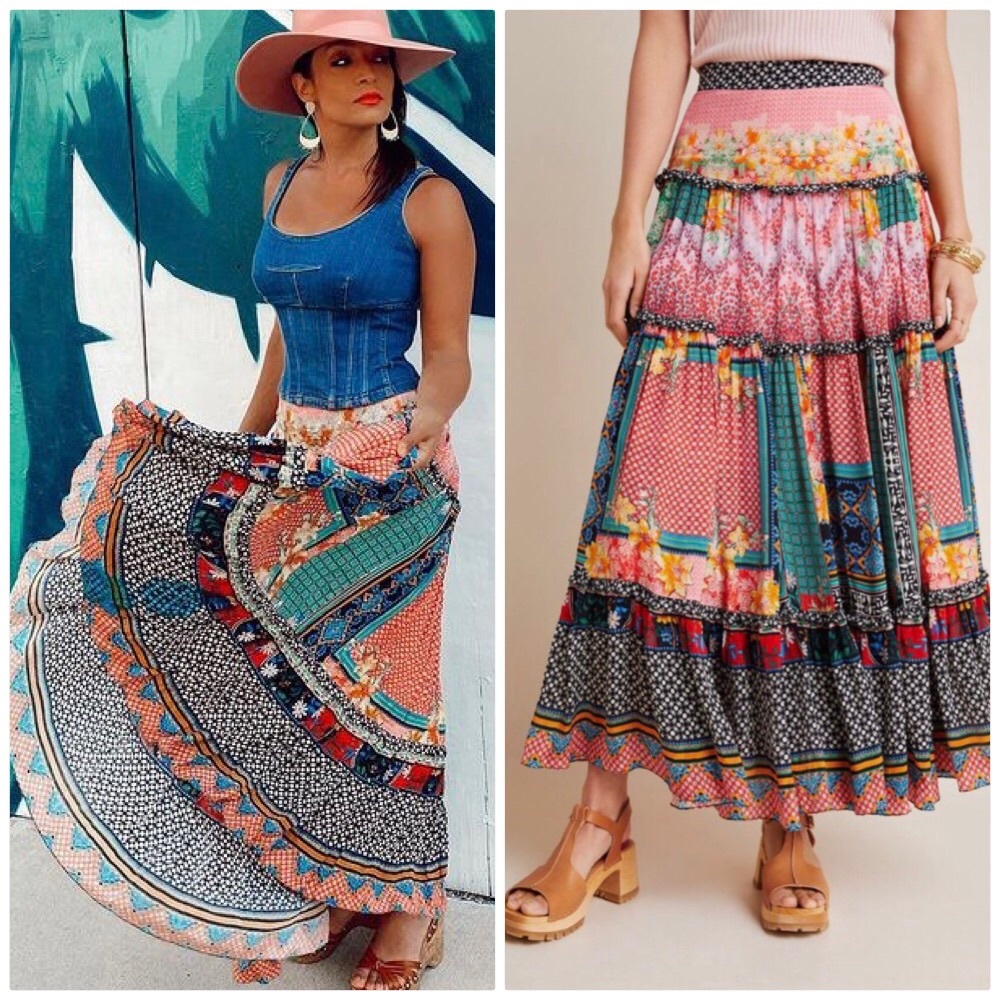 NWT ANTHROPOLOGIE BHANUNI BY JYOTI CELINA TIERED MAXI SKIRT - Picture 16 of 16